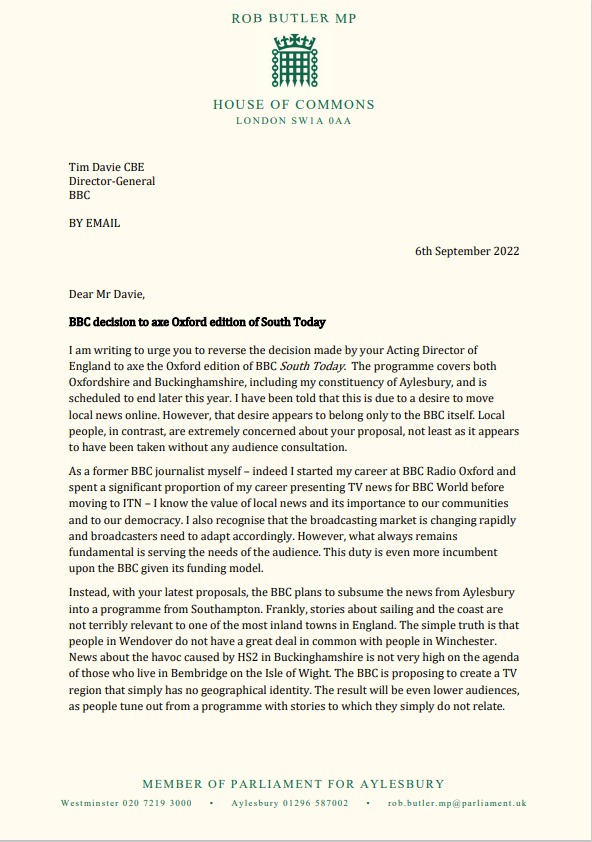 Letter to BBC DG Page 1