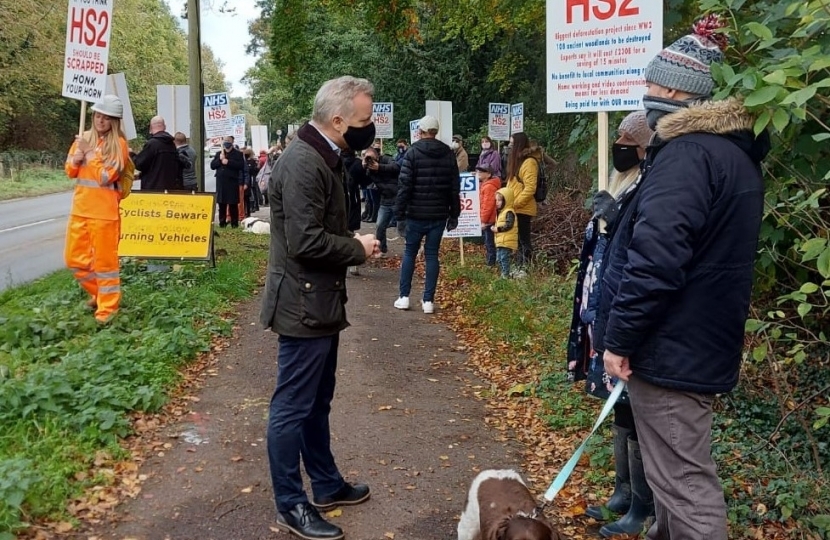 Rob Butler MP at HS2 Protest