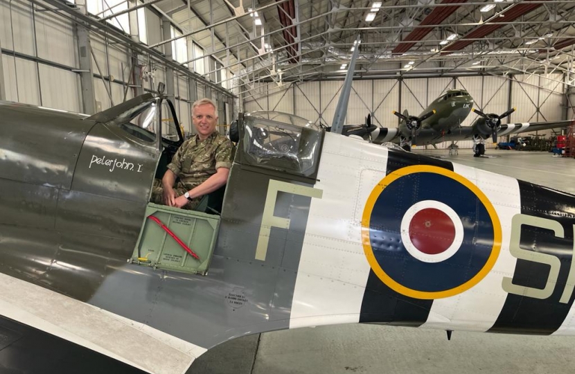 Rob Butler MP in Spitfire