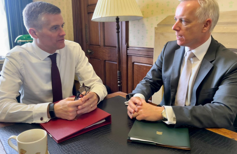 Rob discussing HS2 with Transport Secretary Mark Harper
