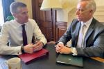 Rob discussing HS2 with Transport Secretary Mark Harper